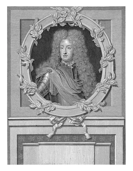 ジョージの肖像 デンマークの王子 ピーター ファン ガンスト 1659 1699ジョージ デンマークの王子 カンバーランド公爵とイングランドの女王アンナの王のコンソート — ストック写真