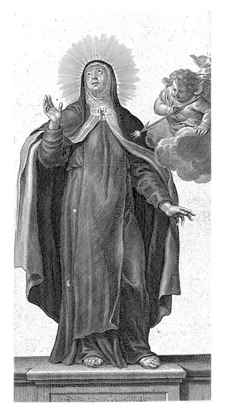 Santa Teresa Avila Angelo Con Freccia Incandescente Pieter Bailliu 1623 — Foto Stock