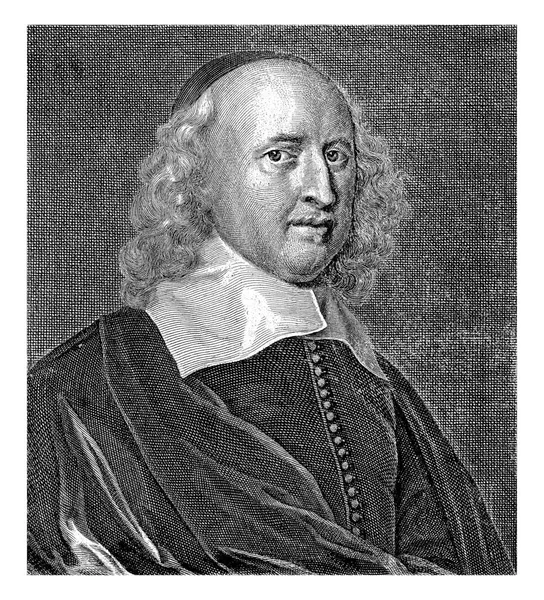 Print Printed Two Plates Bust Willem Groot Caption Four Lines — Stock Photo, Image