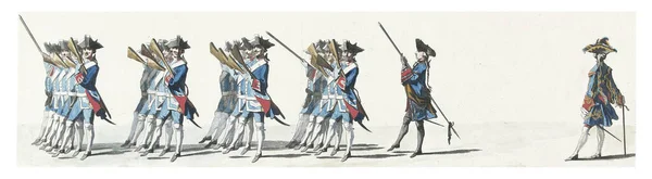 The Swiss Guard. In the margin the caption in Dutch, French and English.41 plates of the funeral procession of Stadholder Willem IV