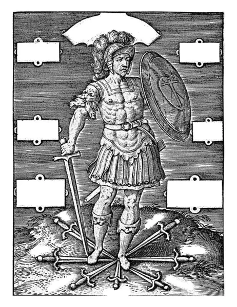 キリスト教騎士ヒエロニムス ウィレックス 英語版 1563年ジロラモ オルギアーティ 英語版 1619年以前は剣と盾を手にしていた — ストック写真