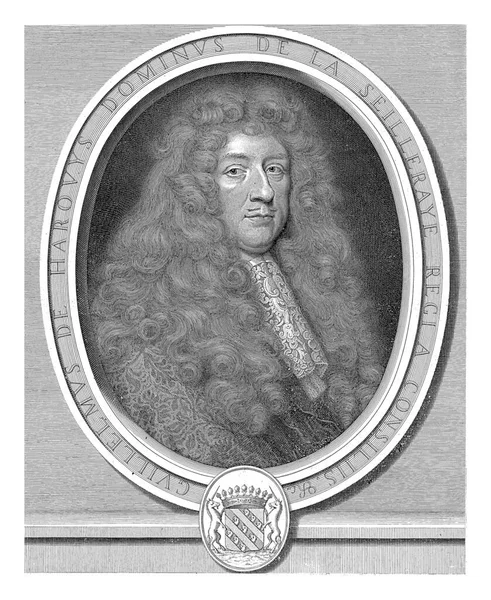 Portrét Bretonského Pokladníka Guilaume Harouys Seilleraye Pieter Van Schuppen Podle — Stock fotografie