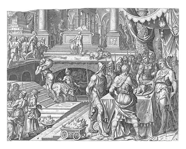 Kral Josiah Hamursuz Bayramı Tanrı Nın Onuruna Kanun Kitabında Yazan — Stok fotoğraf