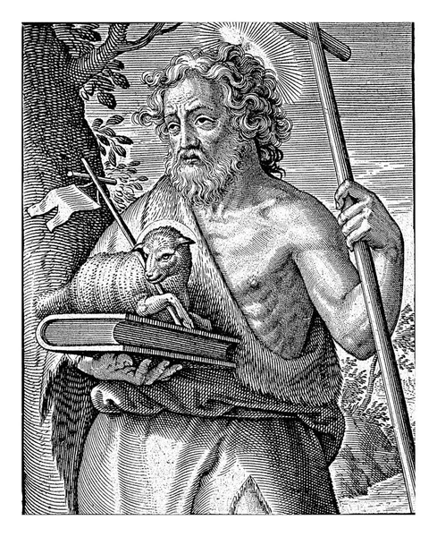 Іоанн Хреститель Антоній Верікс 1565 1604 Іван Хреститель Біля Дерева — стокове фото