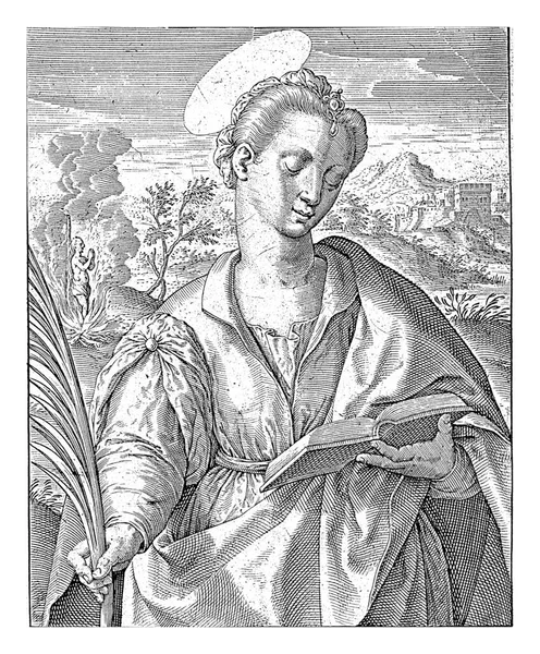 Anastasia Sirmium Antonie Wierix 1565 1604 Мучениця Анастасія Сірмійська Пальмовою — стокове фото
