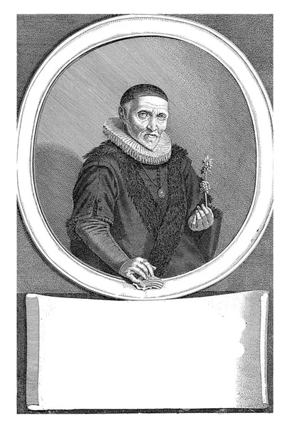 Bernard Paludanus Jan Van Velde 的肖像 与Hendrik Gerritsz合著 1629年伯纳德 帕鲁达努斯 — 图库照片