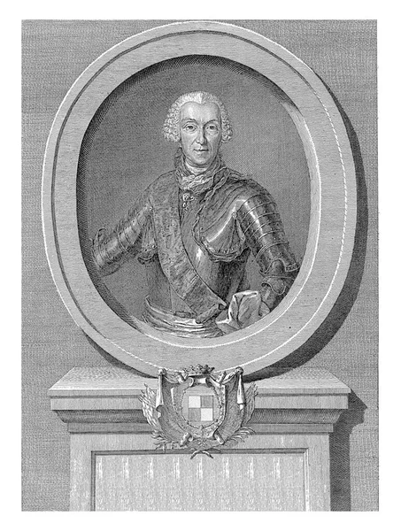 Portret Charlesa Gontaut Birona Simon Rene Baudouin 1761 — Zdjęcie stockowe