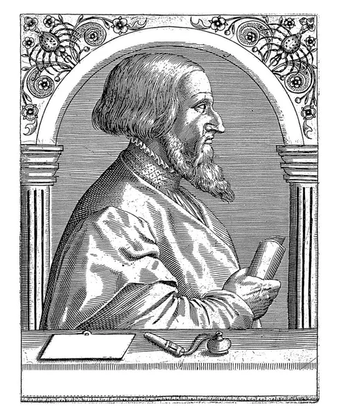 Retrato Simon Grynaeus Robert Boissard 1597 1599 — Fotografia de Stock