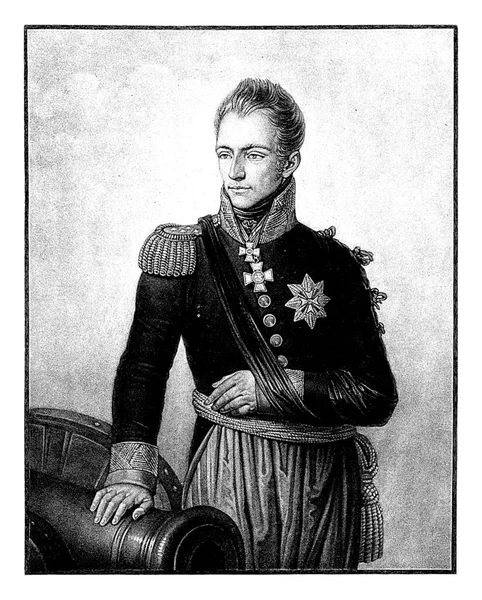 Willem Király Portréja Willem Grebner Mattheus Ignatius Van Bree Után — Stock Fotó