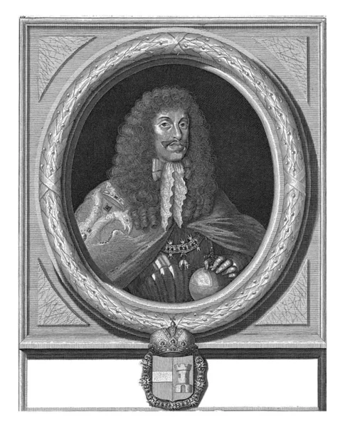 Porträt Ovalem Rahmen Von Leopold Kaiser Des Heiligen Römischen Reiches — Stockfoto