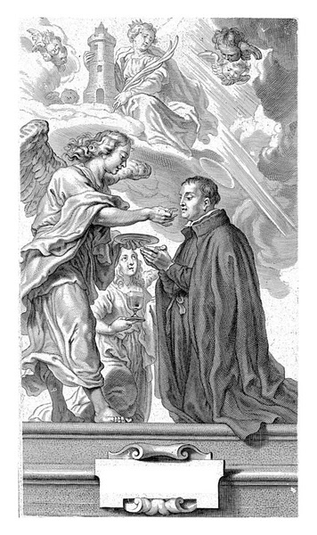 Přijetí Svatého Stanislava Kostky Andělem Cornelisem Gallem Abrahamu Van Diepenbeeckovi — Stock fotografie