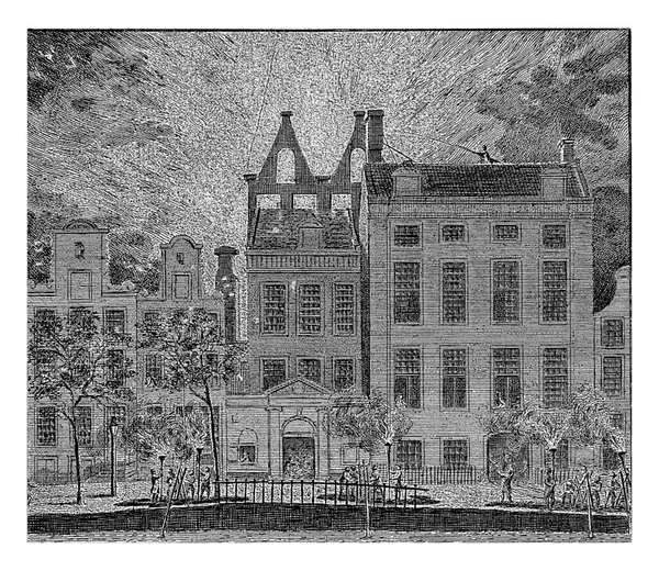 Brandende Brand Amsterdamse Schouwburg Keizersgracht Mei 1772 — Stockfoto