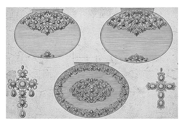 Σχέδια Για Τρία Καπάκια Για Κουτιά Σκόνη Και Δύο Κρεμάστρες — Φωτογραφία Αρχείου