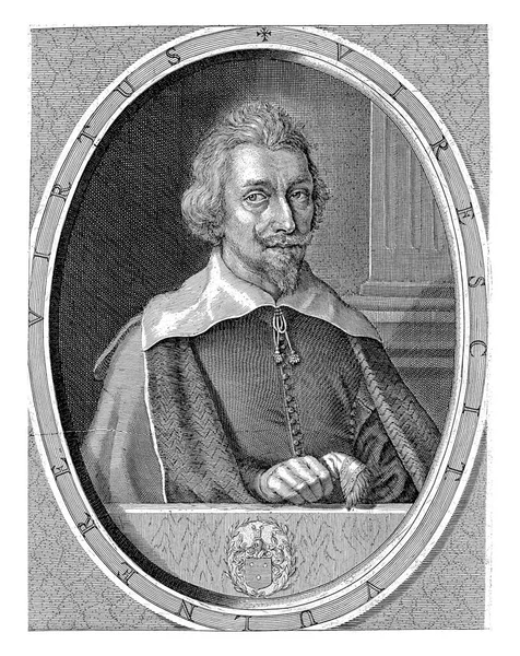 Joannes Romiet的肖像 Crispijn Van Passe 1633年Joannes Romiet的肖像 法学家 Namur的议员 身穿臂章 — 图库照片