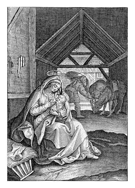Theodoor Galle 아마도 1581 1633 마리아 예수의 요셉은 나귀에게 — 스톡 사진