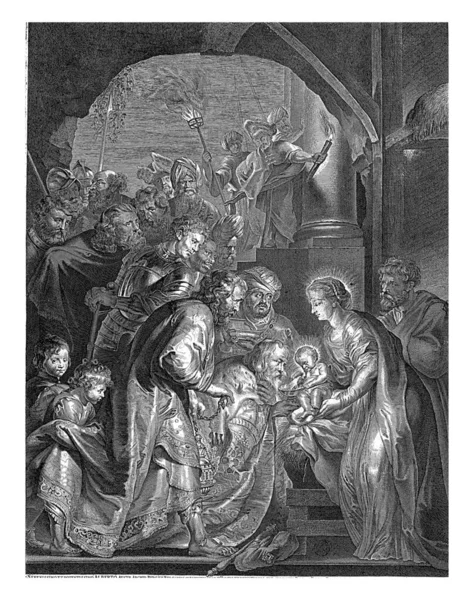 Királyok Imádása Pieter Nolpe Lucas Vorsterman Után Peter Paul Rubens — Stock Fotó