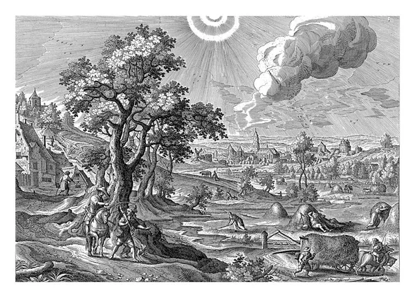 Zomer Hendrick Van Schoel Hans Bol 1595 1622 Вид Літній — стокове фото