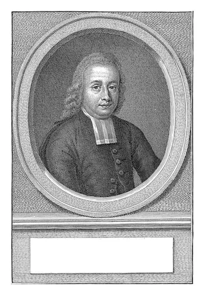 Henricus Johannes Folmer Sağındaki Bir Oval Dairede Portre Adının Bilgilerinin — Stok fotoğraf