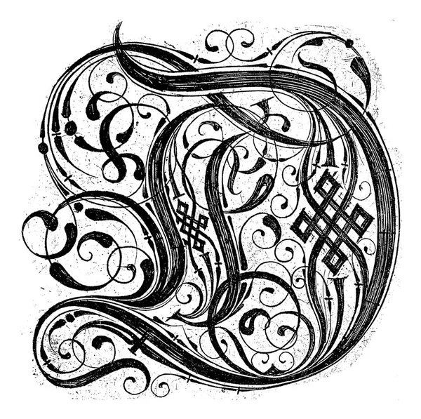 Літера Анонімний 1600 1699 Вінтажний Гравірований — стокове фото