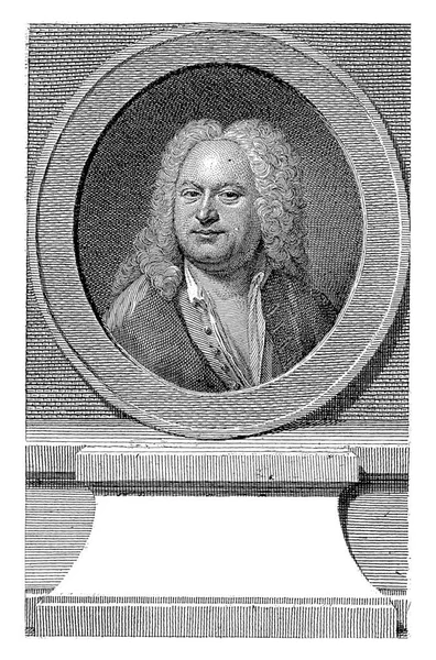 Portret Van Componist Luit Sylvius Leopold Weiss Bartolommeo Follin Naar — Stockfoto