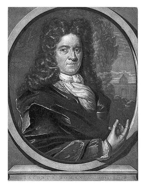 Retrato Jacob Pietersz Roman Pieter Schenk 1670 1713 Escultor Arquitecto — Foto de Stock