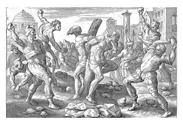 Vének Megkövezése Crispijn Van Passe Maerten Vos Után 1574 1637 — Stock Fotó
