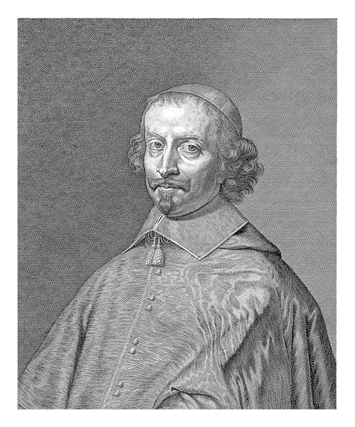 Retrato Giulio Raimondo Mazarino Cardenal Estadista Francés — Foto de Stock