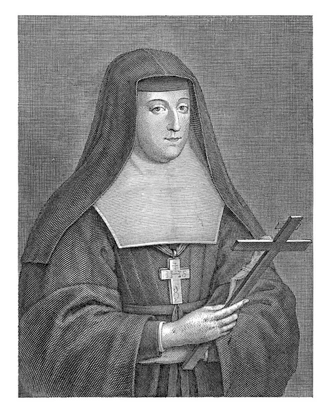 Porträtt Marie Felice Orsini Hertiginna Montmorency Som Nunna Handen Håller — Stockfoto
