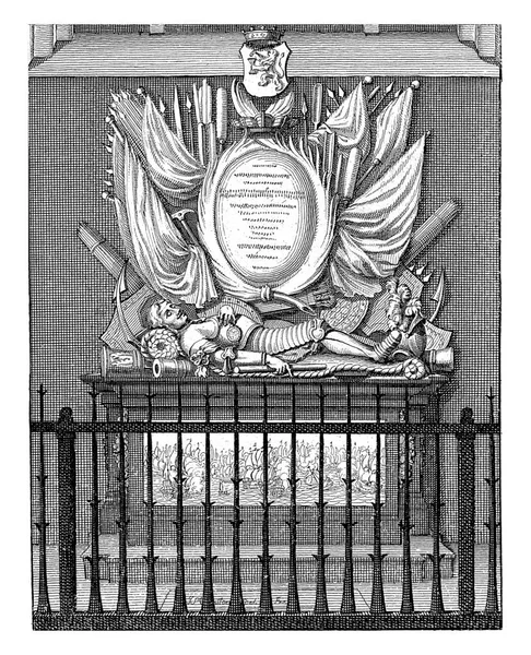 阿姆斯特丹Nieuwe Kerk舰队守护者Jan Van Galen的坟墓 — 图库照片