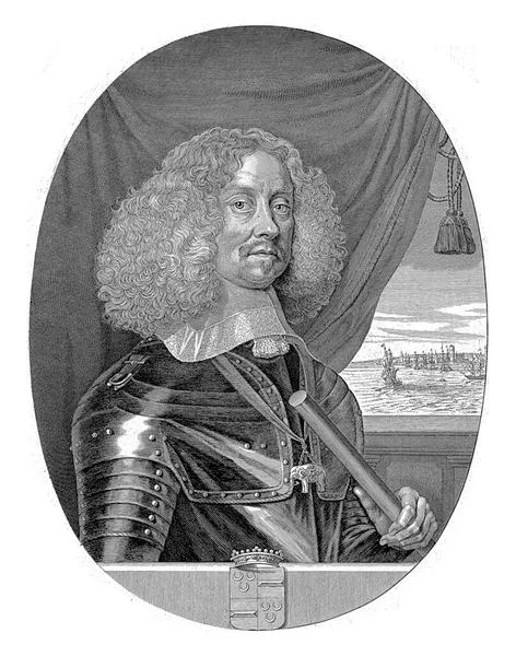 Porträtt Jakob Baron Van Wassenaer Lord Obdam Som Amiral Med — Stockfoto