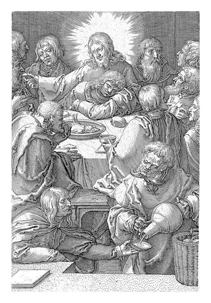 Última Cena Jan Harmensz Muller Después Lucas Van Leyden 1613 — Foto de Stock
