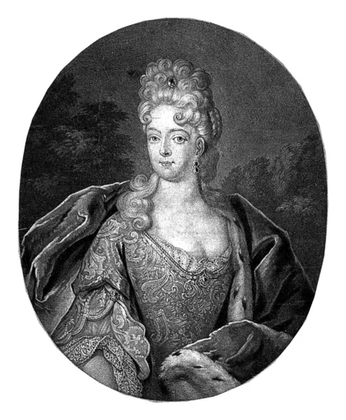 Portrait Elisabeth Christina Impératrice Autriche Pieter Schenk 1706 — Photo