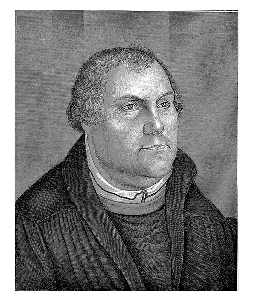 Porträtt Martin Luther Paul Barfus Efter Lucas Cranach Efter Lucas — Stockfoto