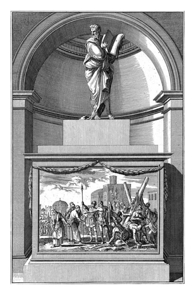 1698 Jan Goeree 이후의 바르톨로뮤 Bartholomew 있었다 바르톨로뮤는 앞면에 묘사되어 — 스톡 사진