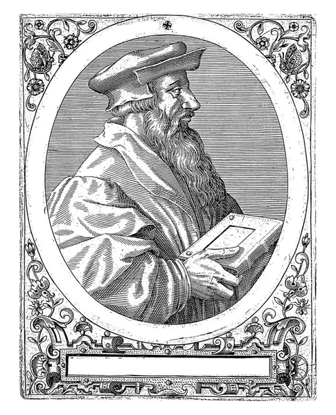 Portret Johannesa Oecolampadiusa Robert Boissard 1597 1599 — Zdjęcie stockowe