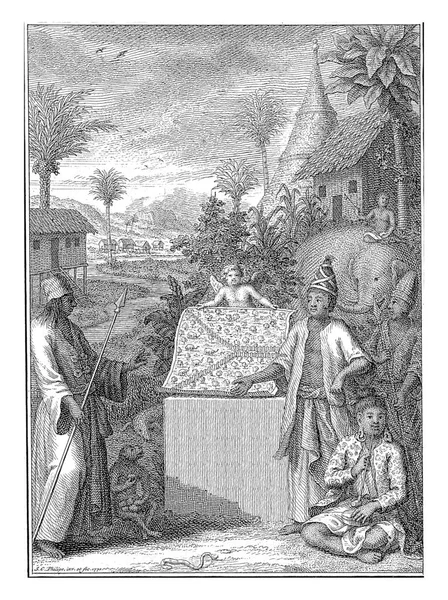 Allégorie Des Indes Orientales Jan Caspar Philips 1771 Paysage Exotique — Photo