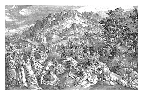 Żołnierze Heroda Zabijają Wszystkich Chłopców Wieku Dwóch Lat Poniżej Betlejem — Zdjęcie stockowe