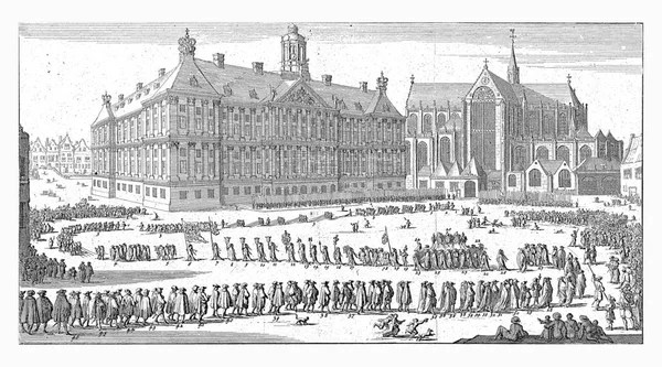 Michiel Ruyters Begravningsprocession 1677 Jan Luyken 1683 Michiel Ruyters Begravningsprocession — Stockfoto