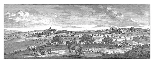 1698年のコーネリス ブラインの後の1月 リュケンのベツレヘムの眺め — ストック写真