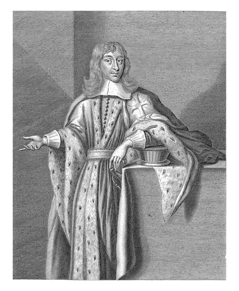 Портрет Йоганна Фрідріха Графа Вальдштейна Гендрік Барі 1657 1707 — стокове фото