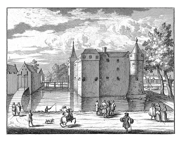 Castelo Gunterstein Como Costumava Ser Joseph Mulder 1680 1696 Vista — Fotografia de Stock