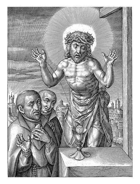 Sangue Cristo Coletado Cálice Hieronymus Wierix 1563 Antes 1619 Cristo — Fotografia de Stock