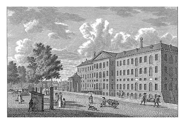 Lands Zeemagazijn Amsterdamie Przed Pożarem 1791 Anonimowy Jan Bulthuis 1791 — Zdjęcie stockowe
