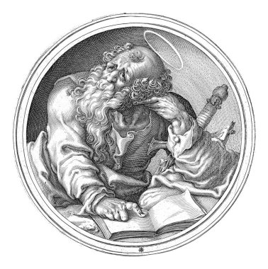 H. Paulus bir kitap okuyor, Zacharias Dolendo, Jacob de Gheyn (II) 'den sonra, c. 1596