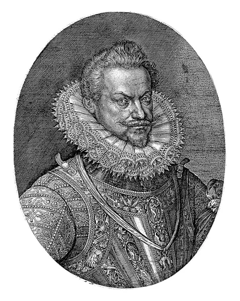 Ritratto Filippo Guglielmo Principe Orange Johannes Wierix 1600 Indossa Armatura — Foto Stock