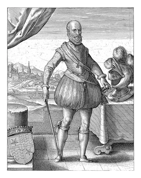 Портрет Ламораала Графа Егмонда Симона Ван Пассе 1604 1647 Портрет — стокове фото