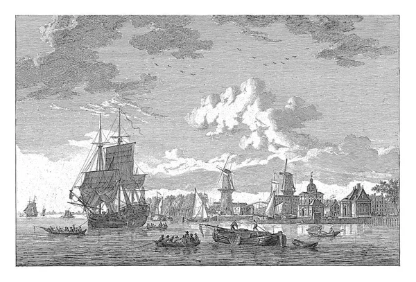 Άποψη Του Ρότερνταμ Από Νερό Gerrit Groenewegen 1794 Άποψη Του — Φωτογραφία Αρχείου