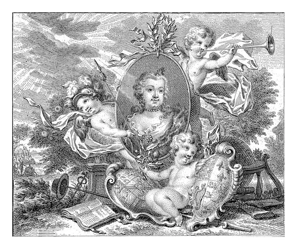 Retrato Carolina Princesa Orange Nassau Simon Fokke 1752 —  Fotos de Stock