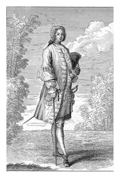 Fashion Elegance French Fashions 1720S Franois Octavien 1725 Young Man — Stock Photo, Image