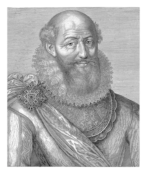 Retrato Maximilien Betune 1560 1641 Conde Sully Estadista Francés Ministro — Foto de Stock
